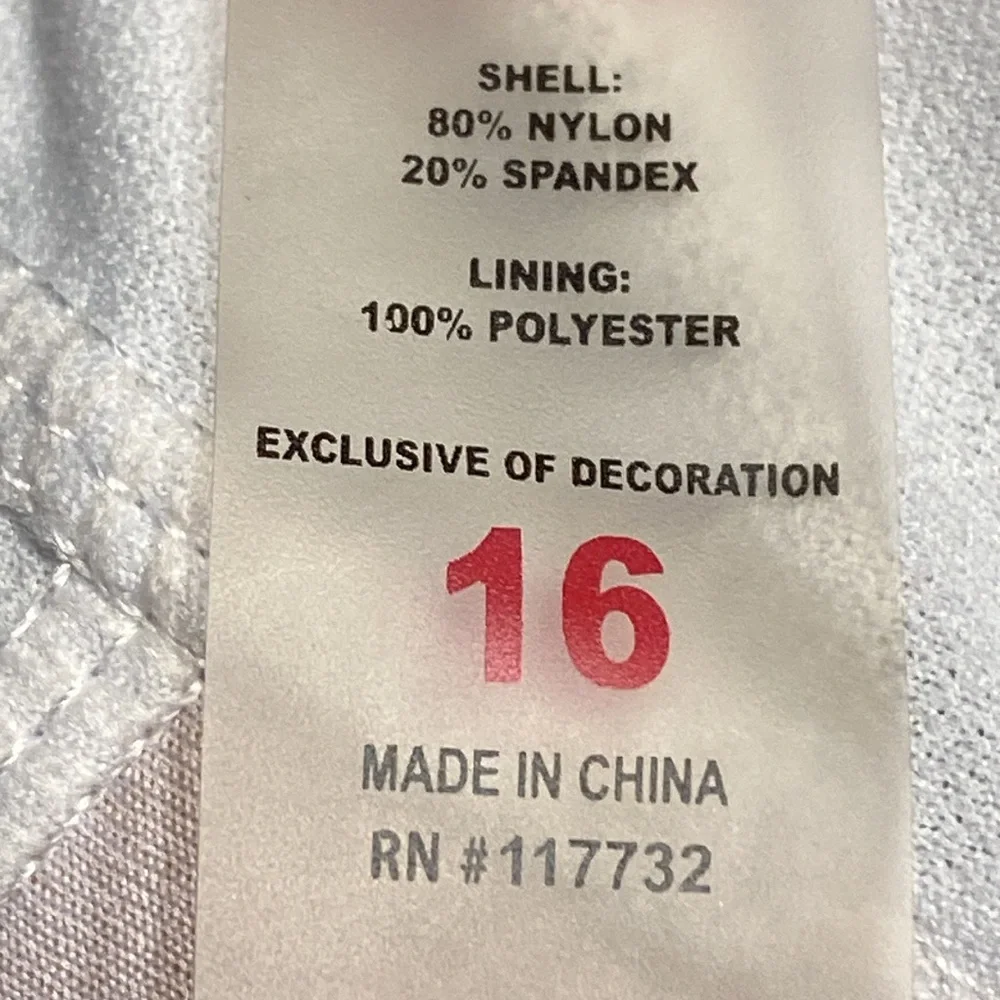 Zero Posur Swimwear Black White Tankini Swim Top Size 16